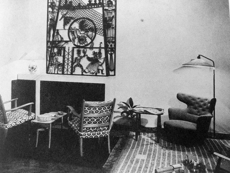 Elias Svedberg, fåtölj, för Nordiska Kompaniet, 1938.