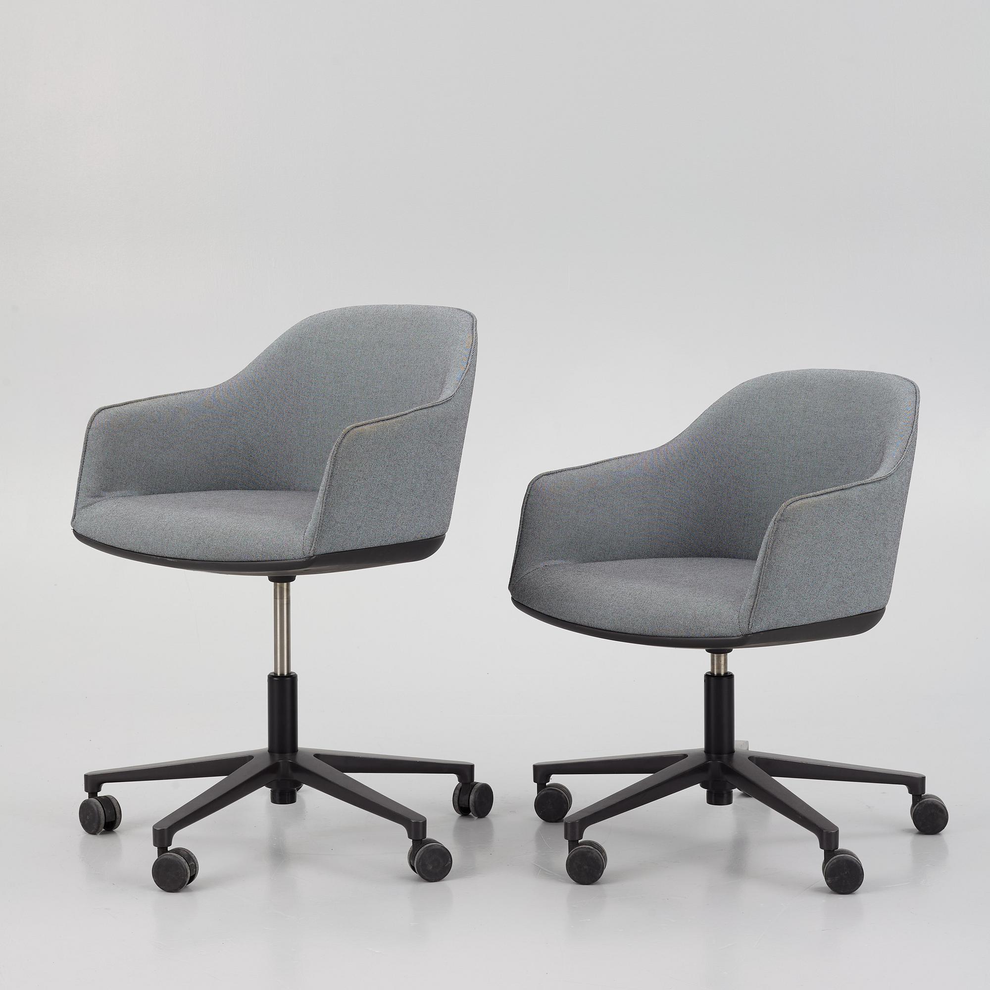 Ronan & Erwan Bouroullec, skrivbordsstolar, ett par, "Softshell Chair", Vitra, 2015.