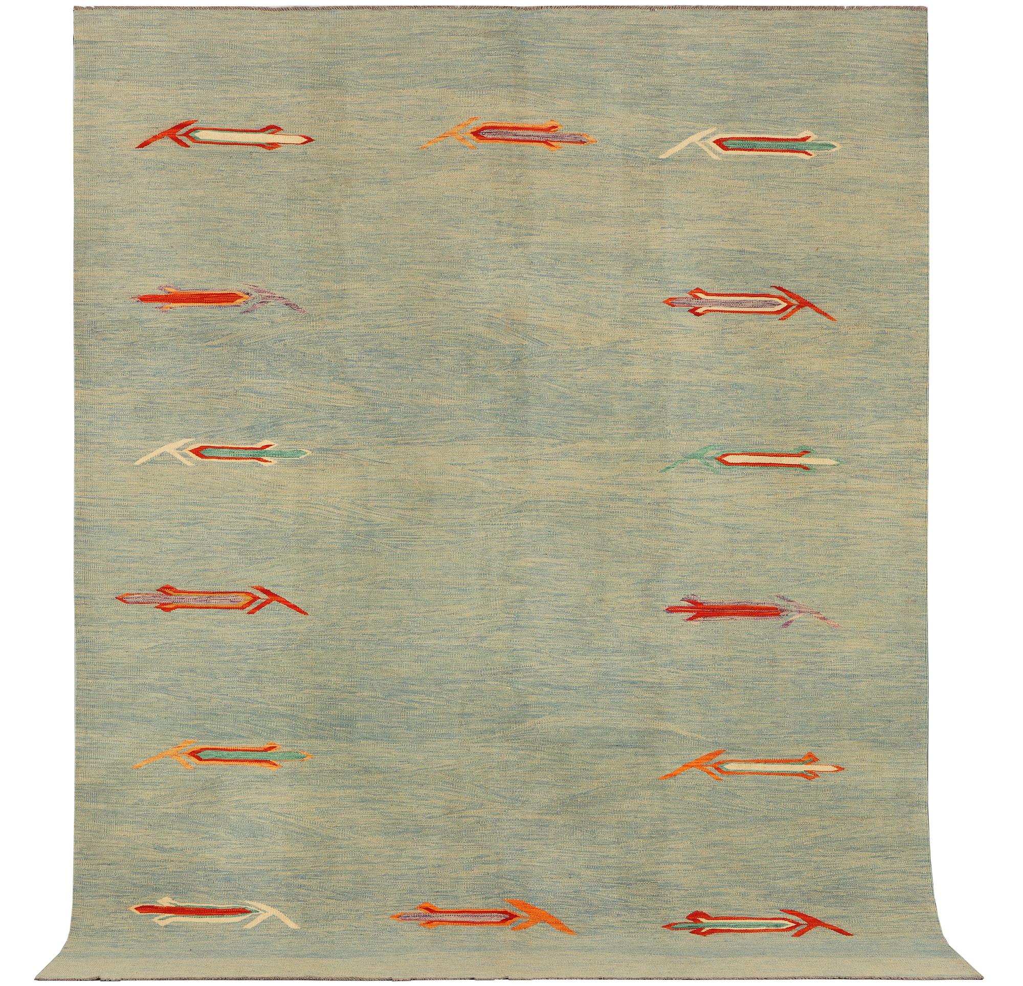 A Afghan Kelim carpet, c. 302 x 243 cm.