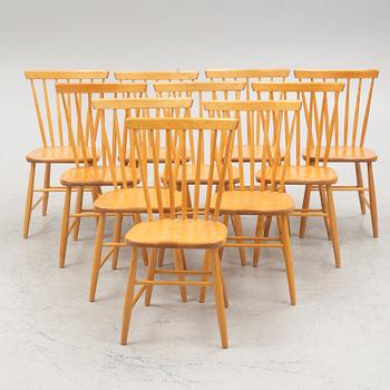 Ten chairs, late 20th Century.