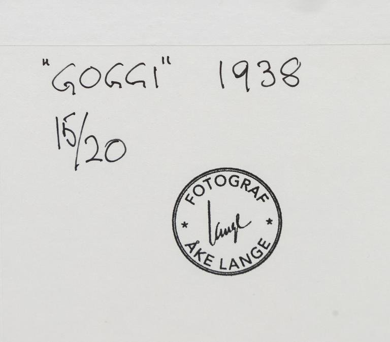 Åke Lange, "Goggi", 1938.