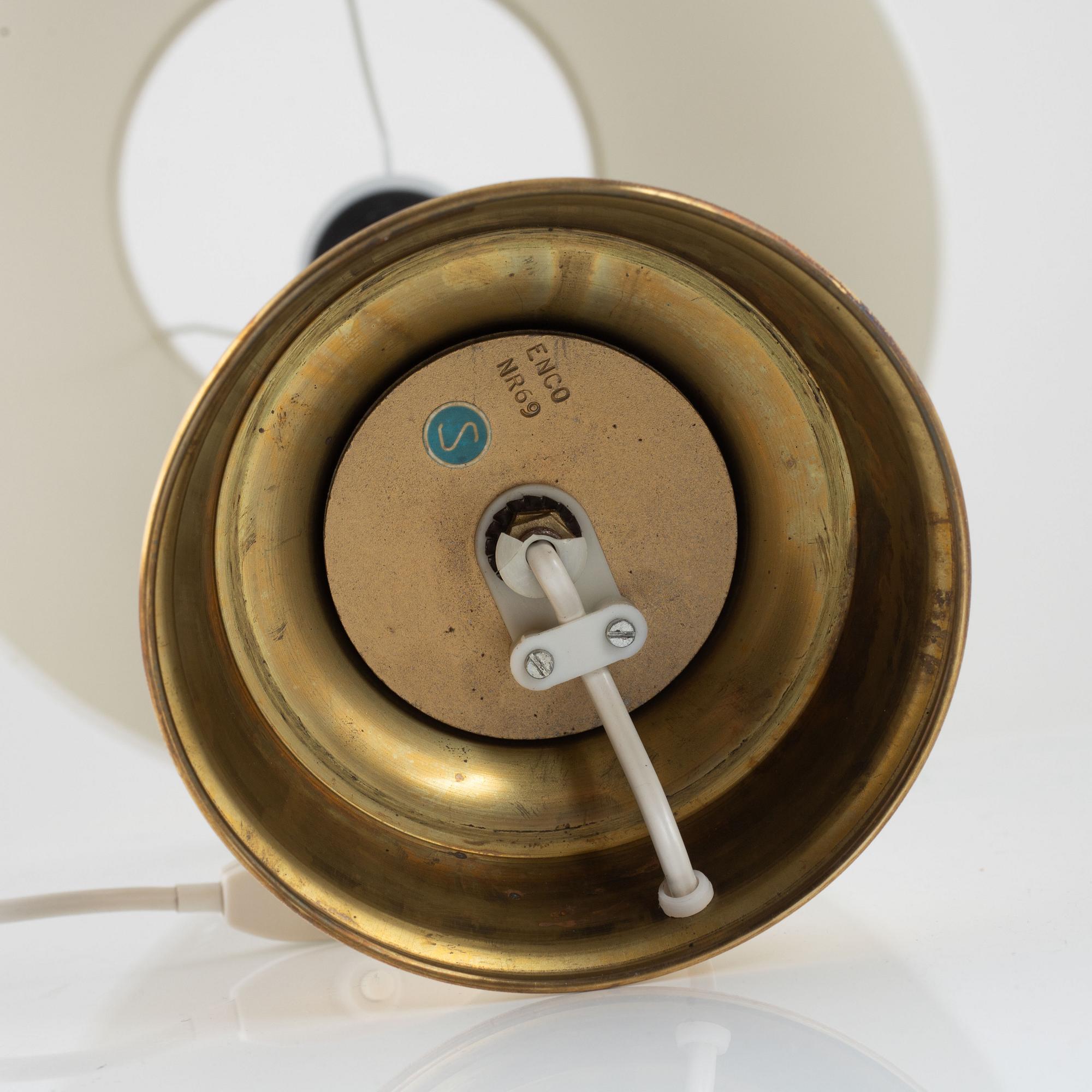 Bordslampor, ett par, nr 69, Enco, 1960-70-tal.