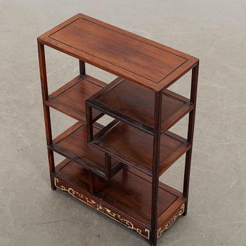 Chinese hardwood shelf , 20th century, China.
