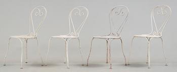 CAFÈSTOLAR, 4 st, 1900-tal.