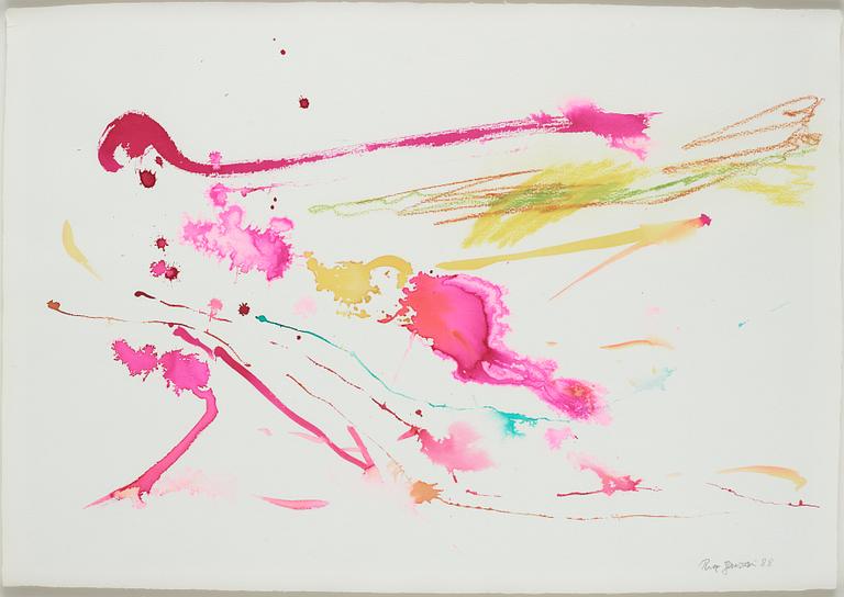 Rune Jansson, watercolour, signed and dated -88.