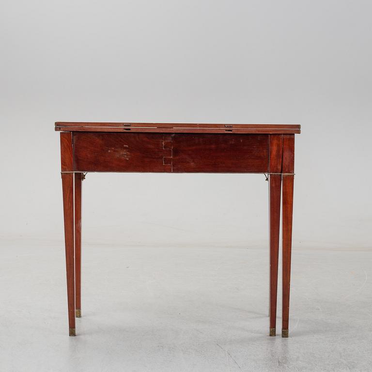 A late gustavian games table, Stockholm, late 18th century.