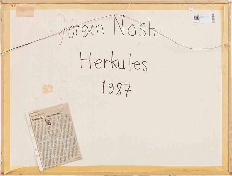 Jörgen Nash, Mixed media, signerad, daterad 1987.
