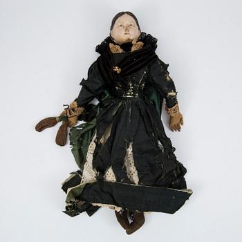 A papier maché doll second half of the 19th century.