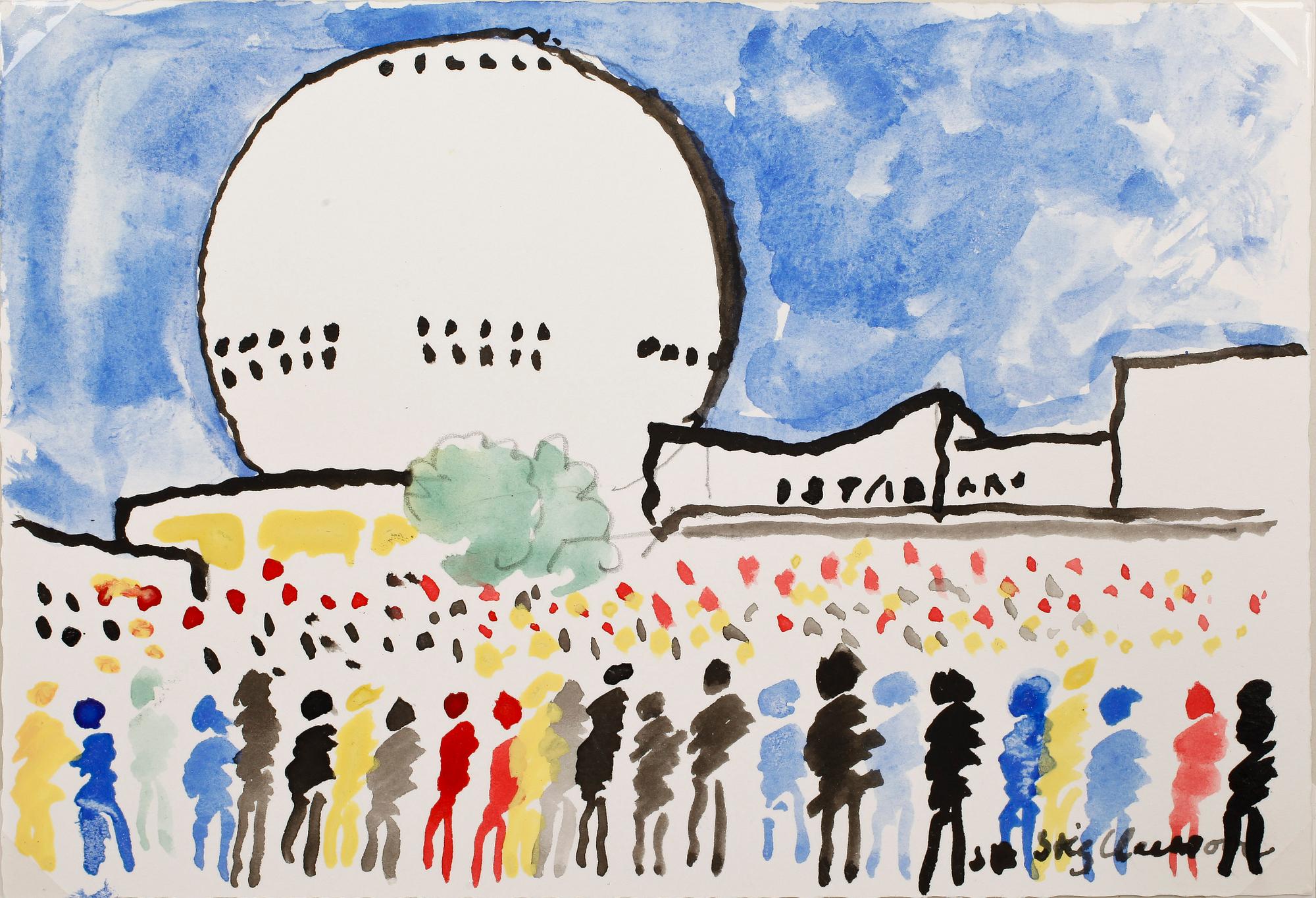 STIG CLAESSON(SLAS), akvarell, sign.