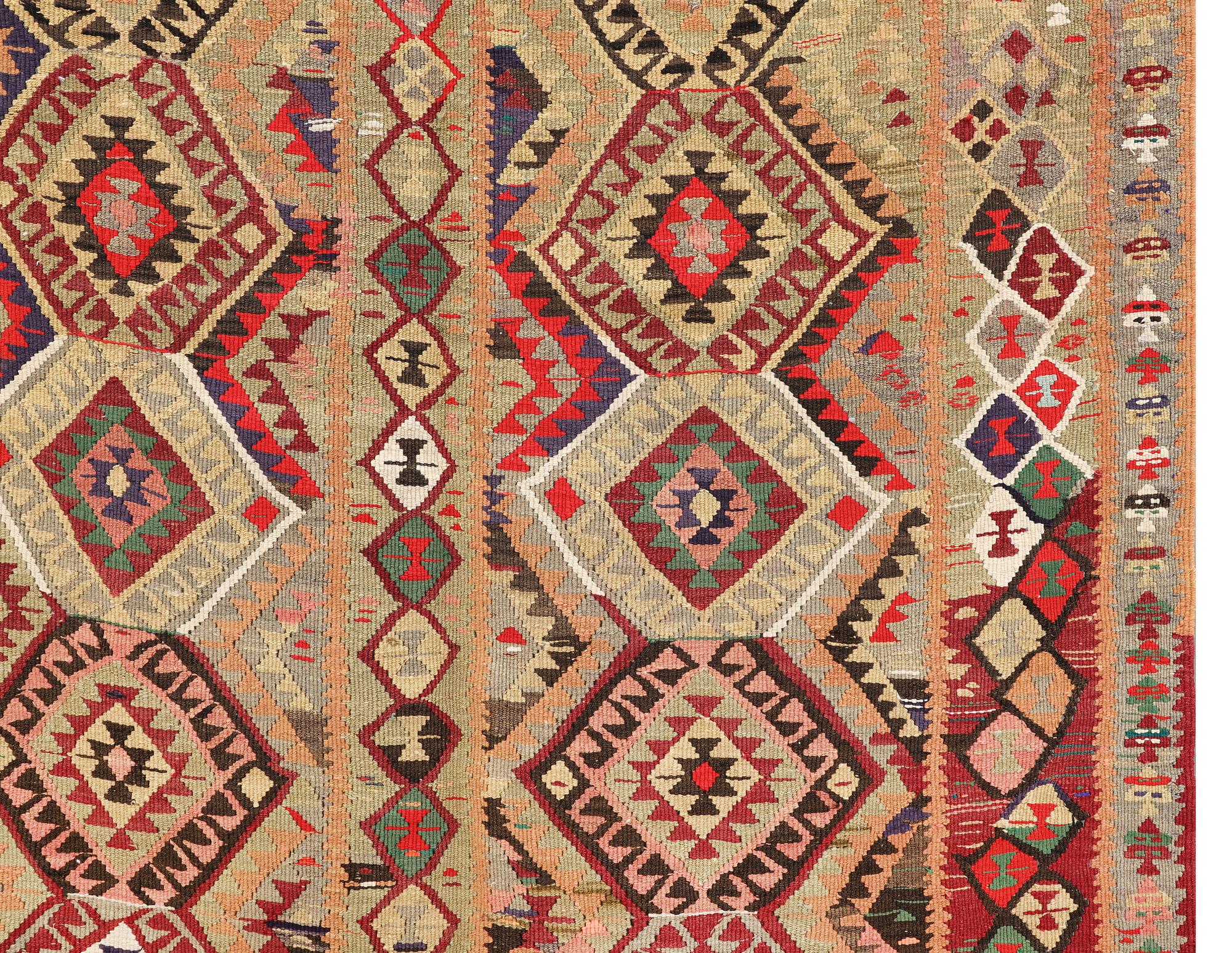 Matta, Persisk Nomad Kelim, ca 381 x 185 cm.