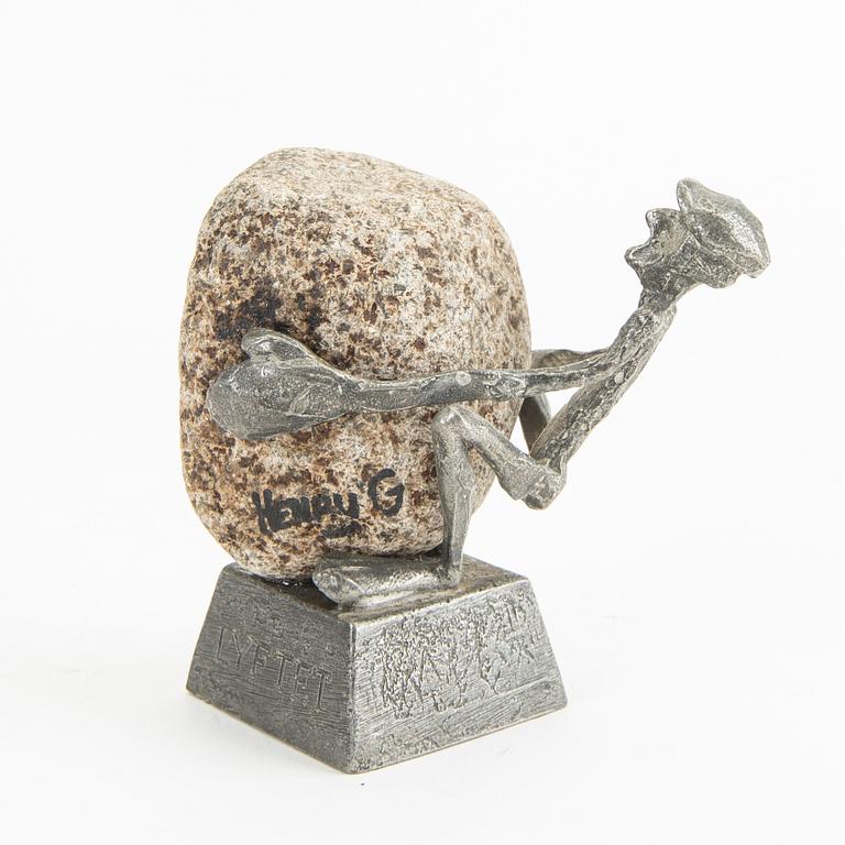 Henry Gustafsson, skulptur, "Lyftet",Vimmerby, signerad, 1994.