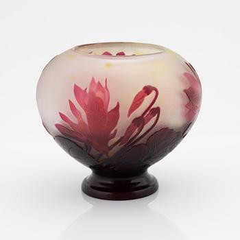 Emile Gallé, an Art Nouveau cameo glass vase, Nancy, France.
