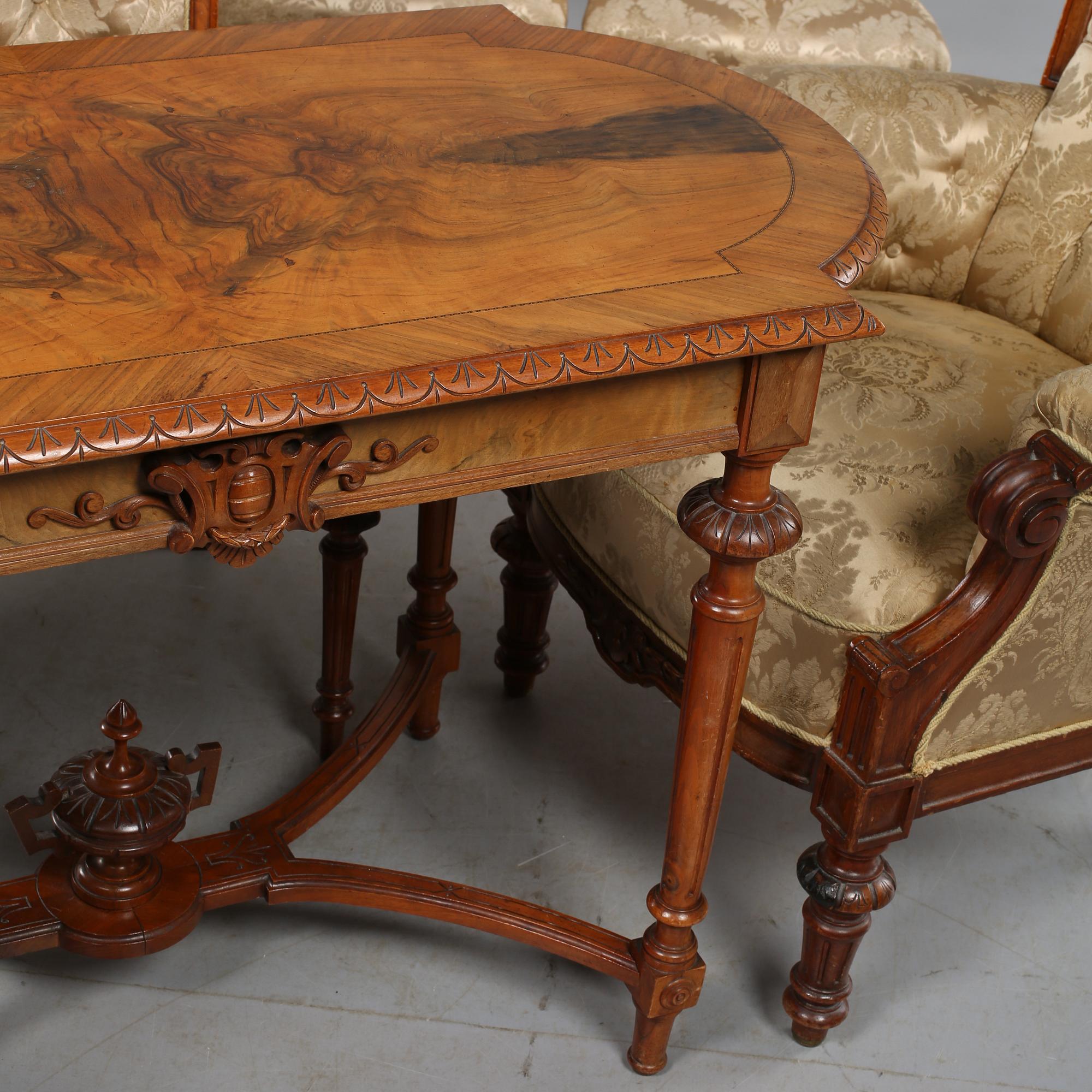 SALONGSGRUPP, 7 delar, Ny-Louis seize, 1800-talets senare del.