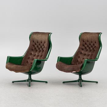Alf Svensson, & Yngve Sandström, armchairs, a pair, "Form 8"/"Galaxy", DUX, 1970s.