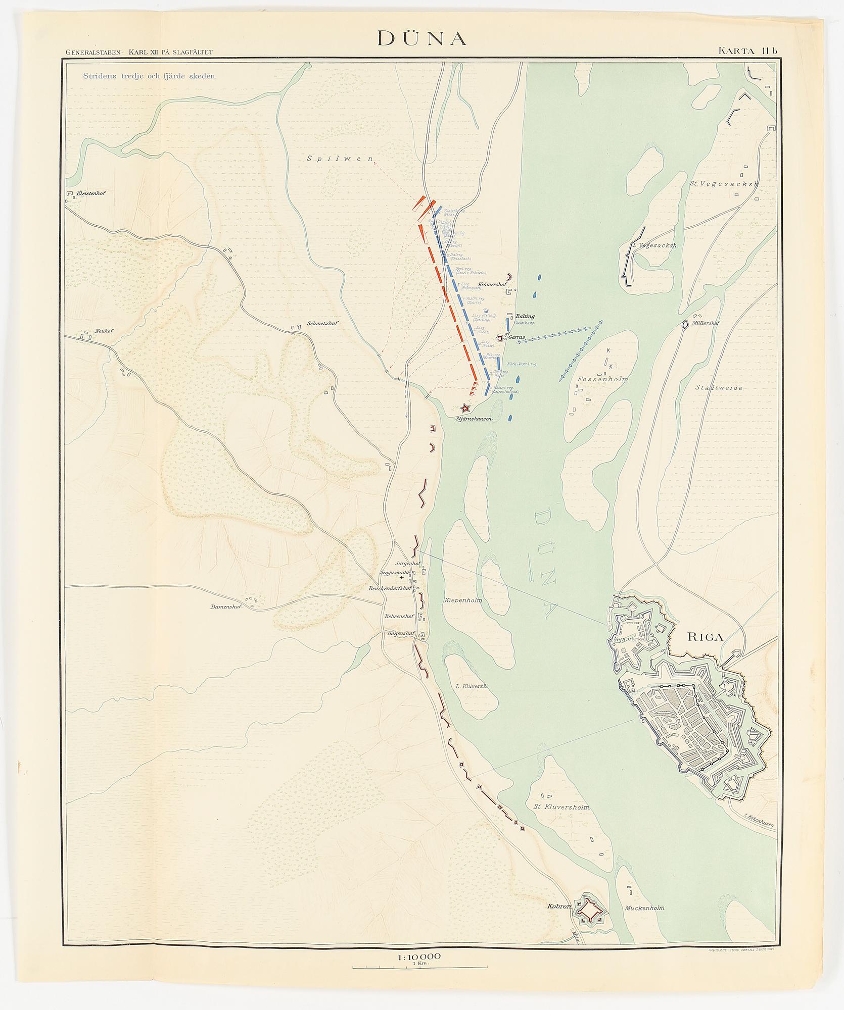 KARTMAPP, "Karl XII på slagfältet", Generalstaben 1918-1919.