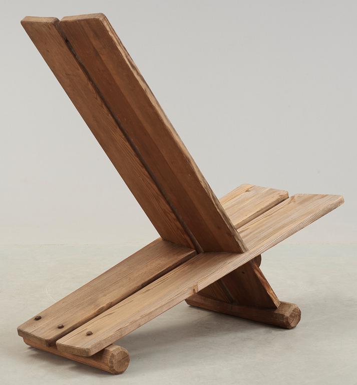 An Axel Einar Hjorth 'Utö' pine easy chair, Nordiska Kompaniet, 1930's.