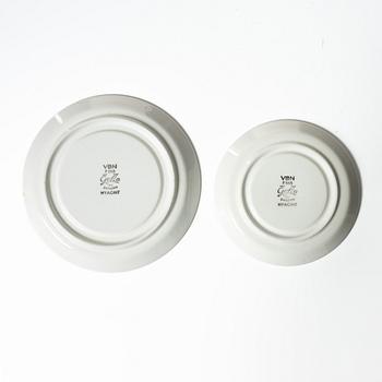 Arthur Percy, kaffeservisdelar, 17 st, "Blå Hyacint", Gefle.