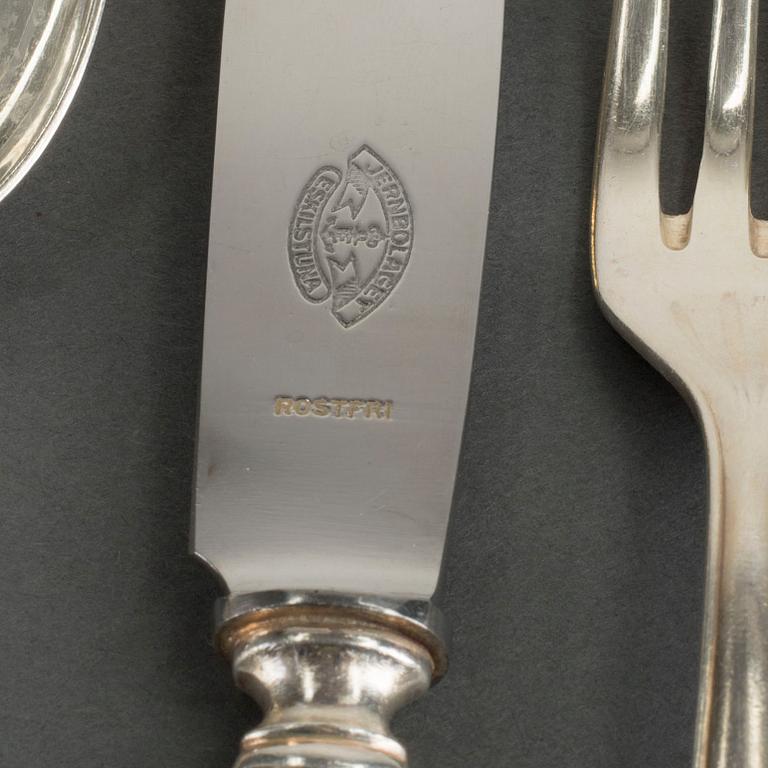 BESTICKUPPSÄTTNING, 137 delar, nysilver, "Haga".