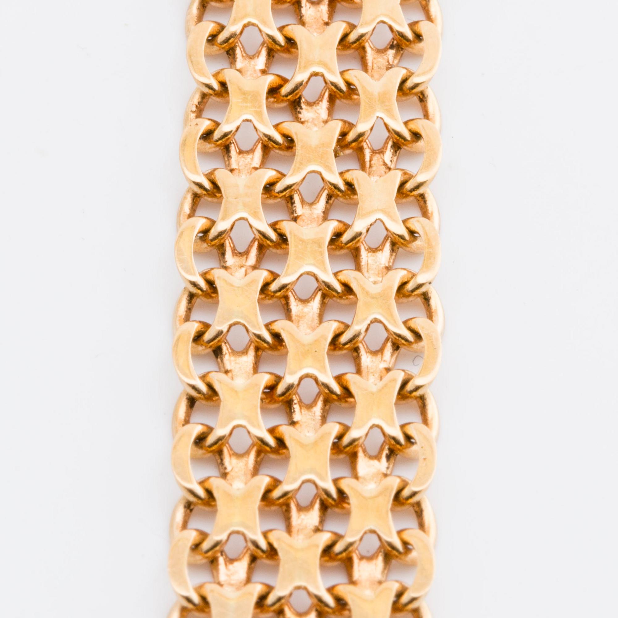 BRACELET 18K, 19,8 g, Bröderna Hedéns Guldsmeds AB, Stockholm 1966.