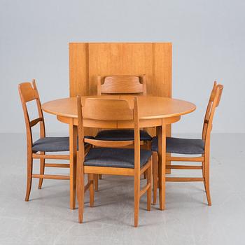 MATBORD SAMT FYRA STOLAR, "Calmare nyckel", Carl Malmsten.