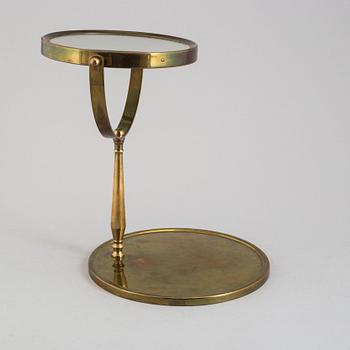 BORDSSPEGEL, mässing och glas, 1900-talets mitt.