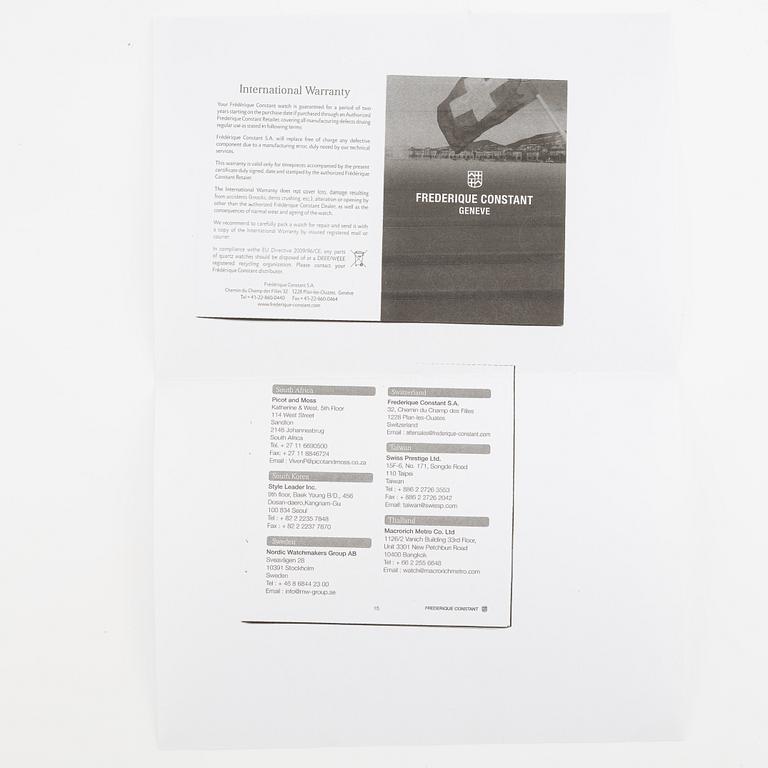 Frederique Constant, Runabout, "Limited Edition", armbandsur, 42 mm.