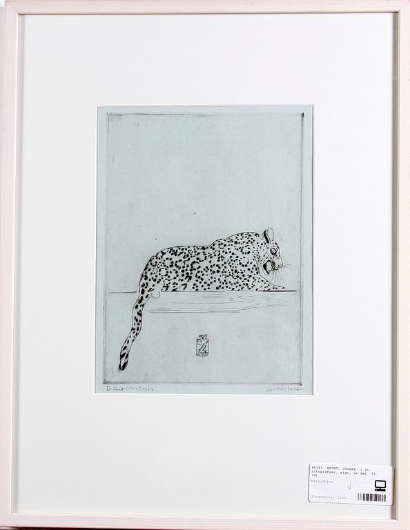 HECHT, JOSEPH, litografier, 2 st, sign, en dat -51.