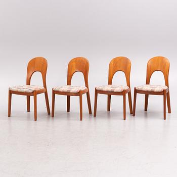 Niels Koefoed, a set of four chairs, Denmark, second half of the 20th Century.