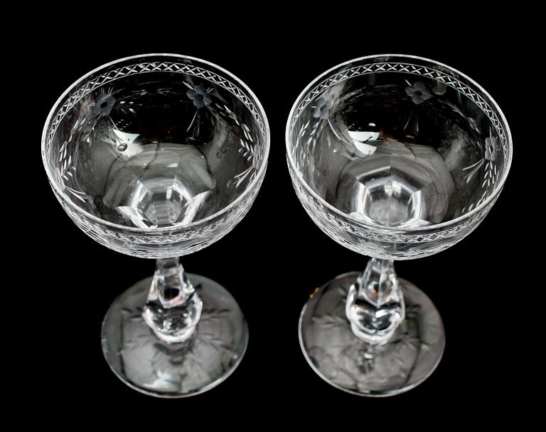 CHAMPAGNEGLAS, 10 st, "MacGuirlang", Fritz Kallenberg, Boda.