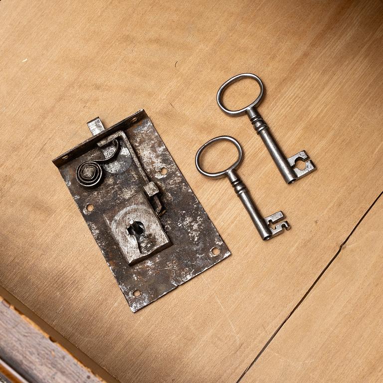 A rococo parquetry cabinet, Stockholm, later part 18th century.