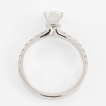 Ring, 18K white gold with brilliant-cut diamond 1.32 ct,.