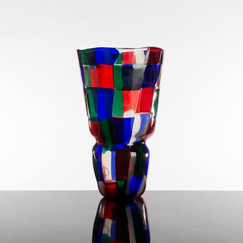 A "Pezzato" vase by Fulvio Bianconi for Venini, Murano 1992.