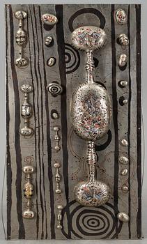 WALTER BENGTSSON, Relief/sculpture, metal & enamel, signed and dated -67.