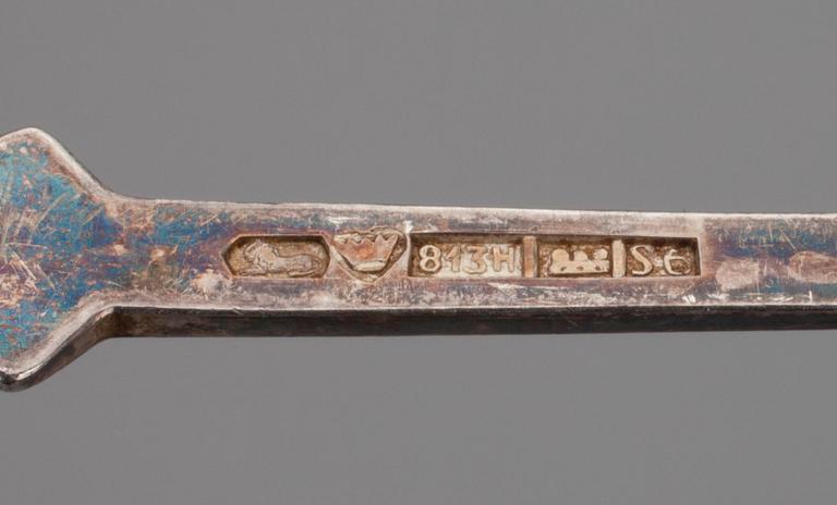 BESTICK, 13 st, silver, diverse finska stämplar, 1900-tal. Vikt tot. 383 g.