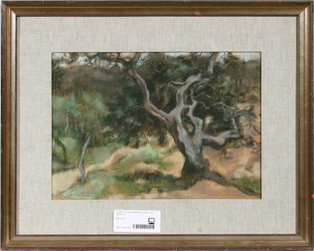 Lotte Laserstein · LOTTE LASERSTEIN, pastell, sign i blyerts.