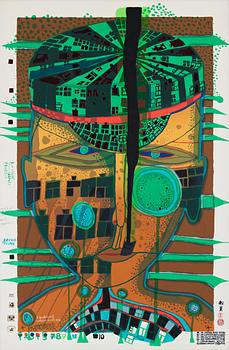 Friedensreich Hundertwasser, "One of five seamen", 1975.