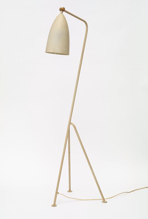 A Greta Magnusson Grossman grey lacquered 'Grasshopper' floor lamp, Bergbom's, Sweden 1950's, model G-33.