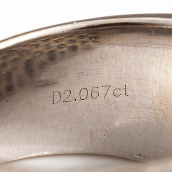 RING, 18K vitguld, briljantslipade diamanter ca 2.067 ct tot.