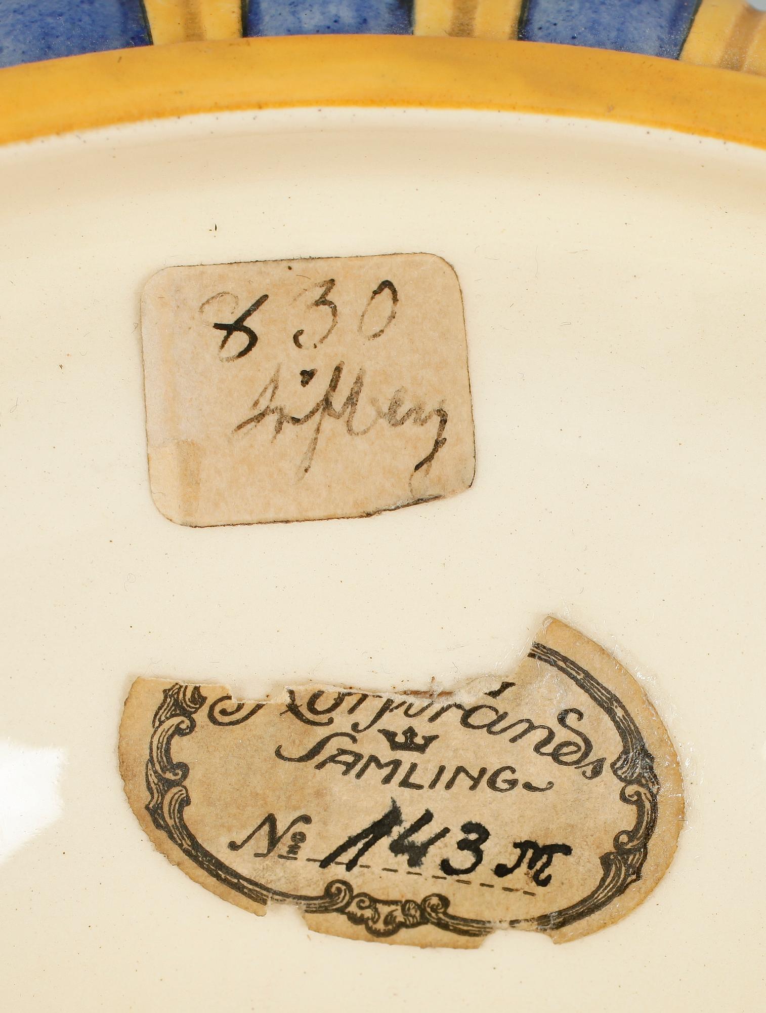 PRAKTVAS, porslin, Rörstrand, sent 1800-tal.