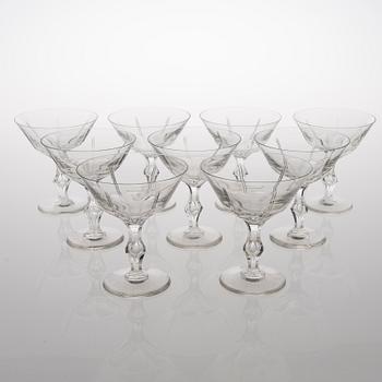 A 72-piece set of footed glassware from the first half of the 20th Century.