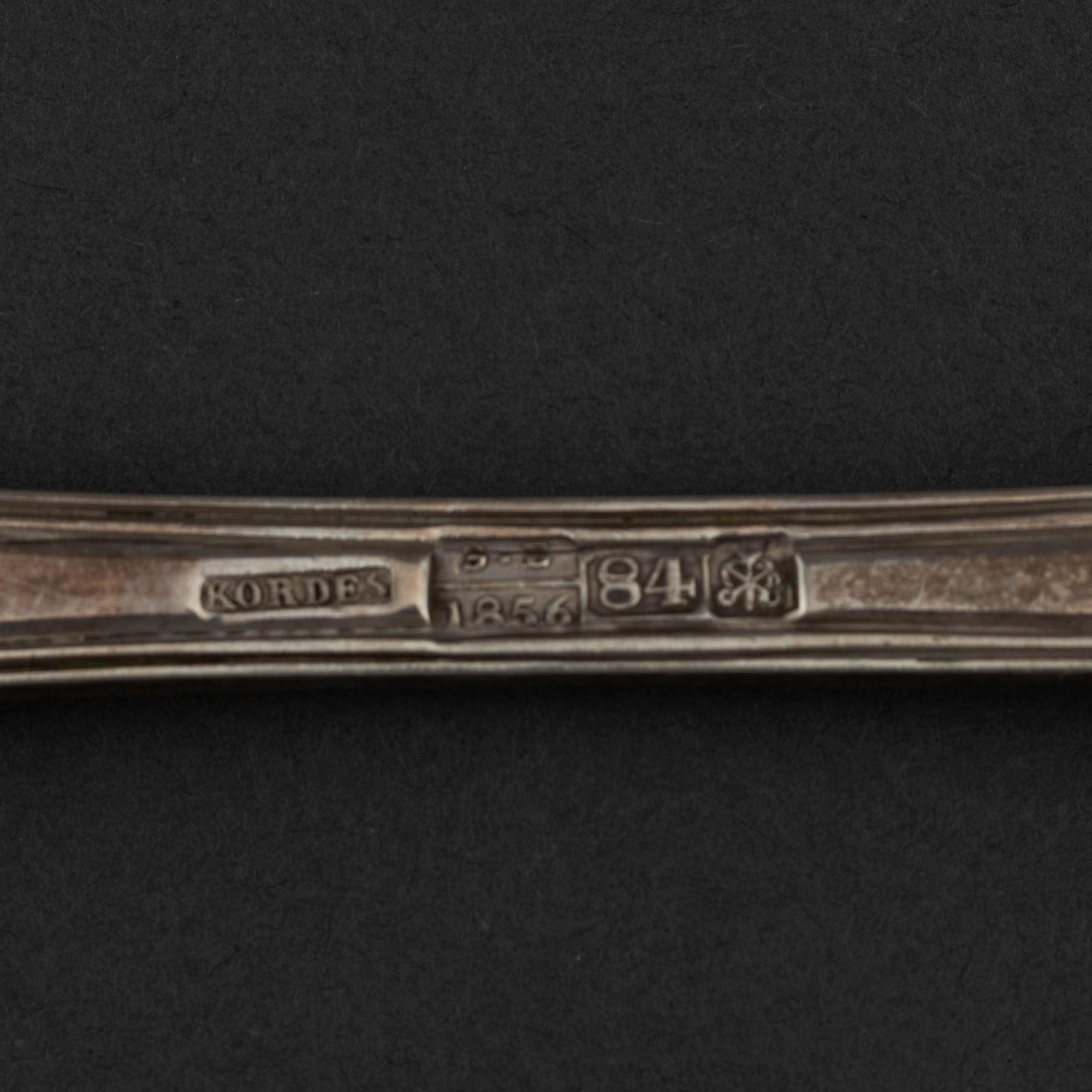 Alexander Kordes, ragusked, silver, St Petersburg 1856.