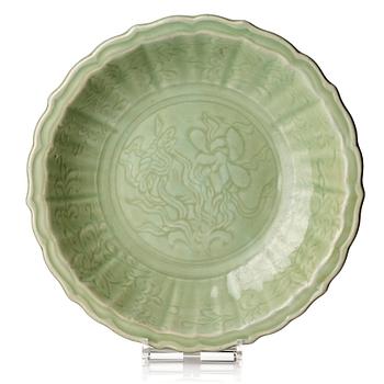 962. A celadon dish, Ming dynasty (1368-1644).