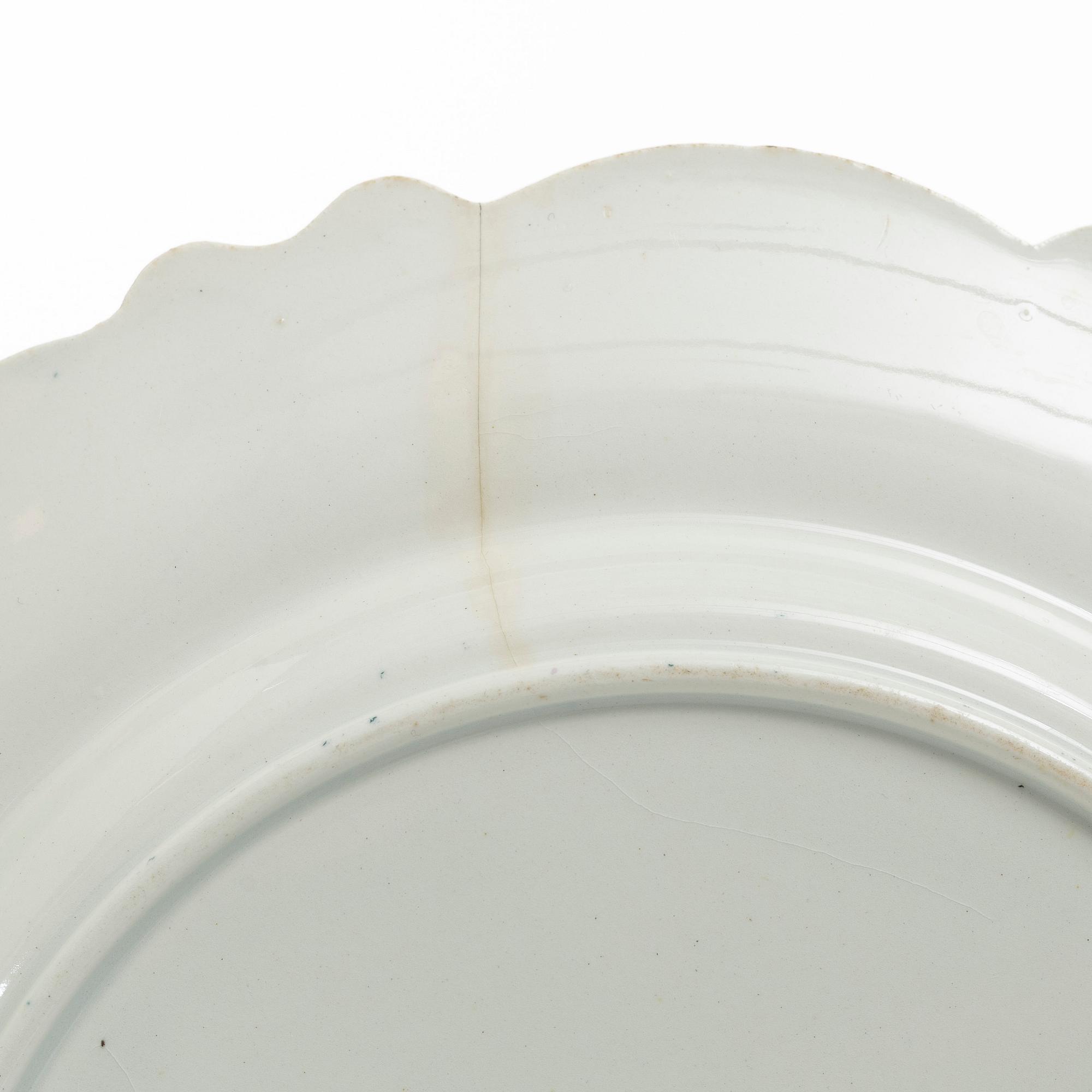 Fourteen "Priory" plates, England, late 19th century.