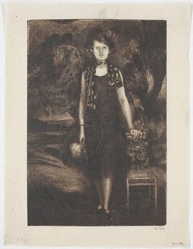 Axel Fridell · AXEL FRIDELL, torrnål, Stockholm 1927-28, signerad.