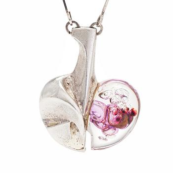 Björn Weckström, “Space Apple”, necklace, silver and acrylic, Lapponia, 1979.