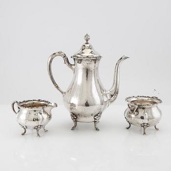 K Andersson coffee service three dlrs Rococo style, Stockholm 1924.