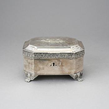 SOCKERSKRIN, silver, Empire, utländska stämplar. Vikt ca 744 g.