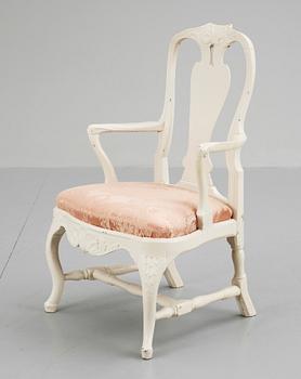 488. A Swedish Rococo 18th century armchair.