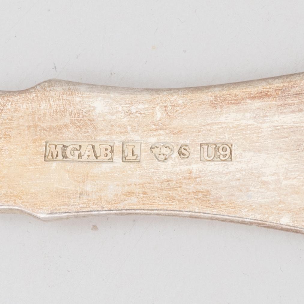 A 34-piece silver flatware set, 'Uppsala', MGAB, Lidköping, Sweden, 1968-1980.