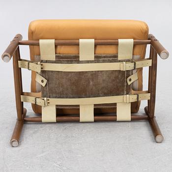 Arne Norell, Armchair with an ottoman, 'Inka', Norell Möbel AB, 1970s.